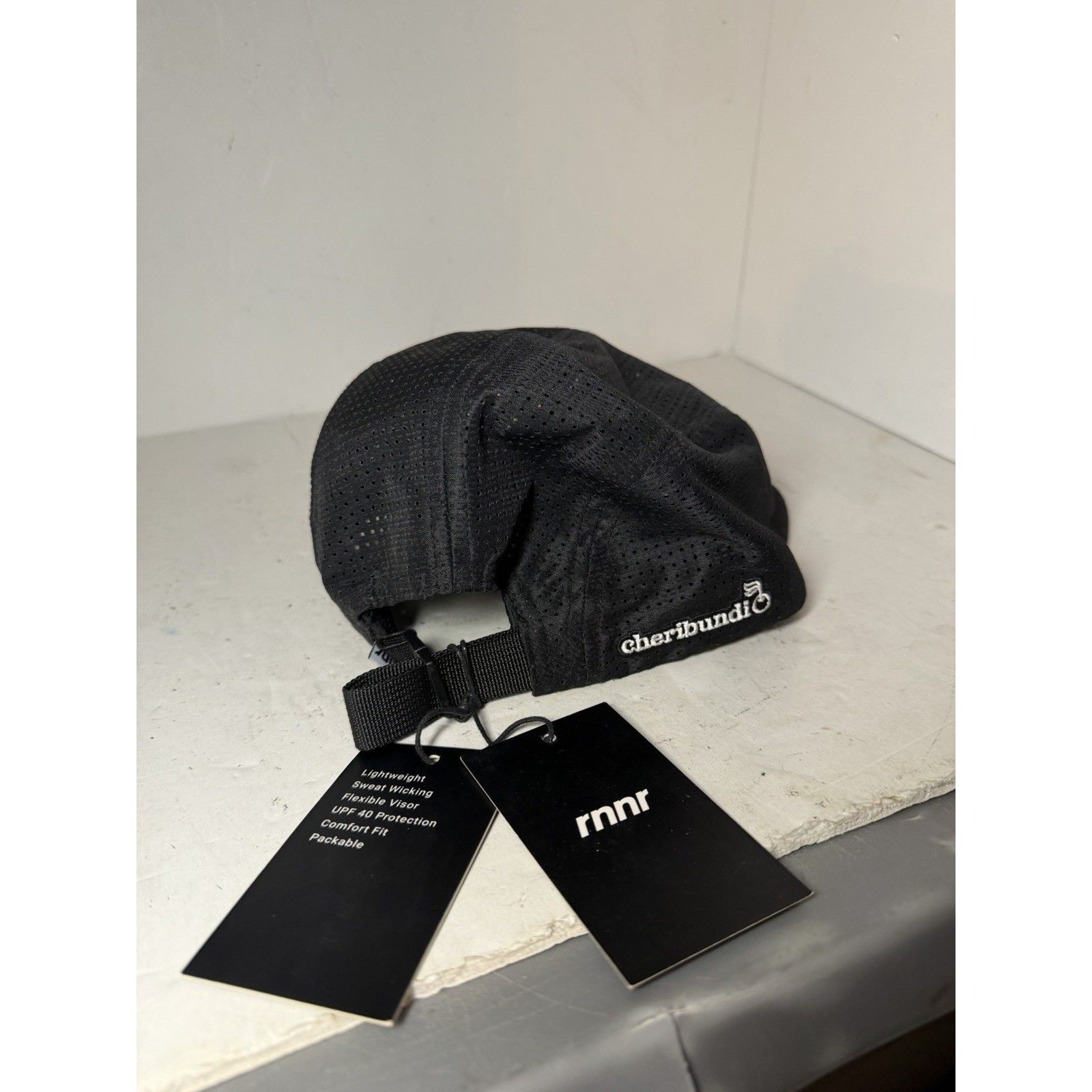 Rnnr Panel Hat Black Running Lightweight Upf 40 Packable Wicking Adjustable New — image 5 of 7